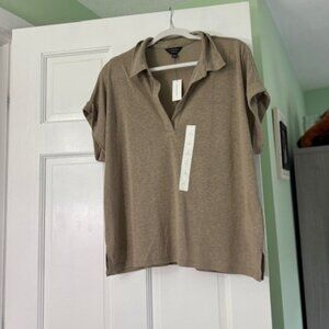 Banana Republic Factory Linen-Blend Johnny Collar Shirt